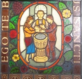 Baptismal Font Stained Glass Window