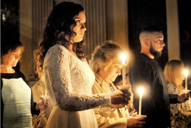 Becoming Catholic Image Girl Holding Candles