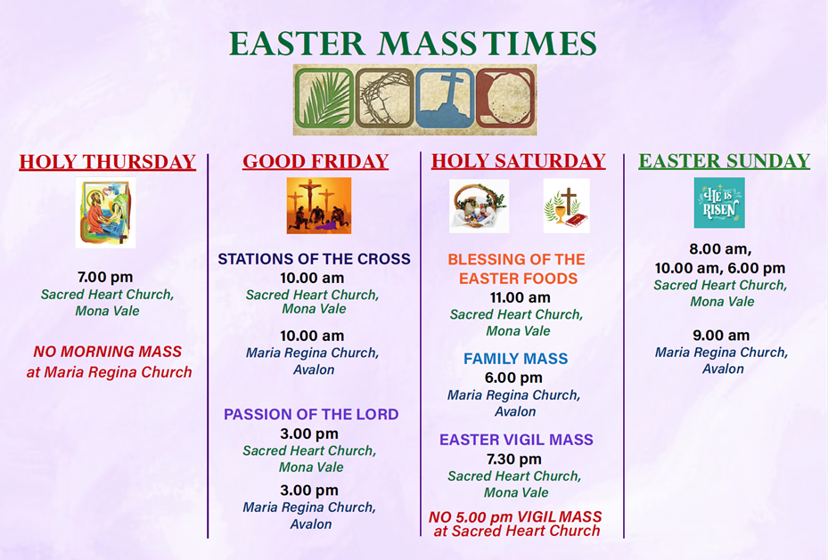 Easter Mass Times 2025